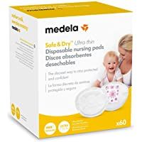 Medela Safe &amp- Dry Ultra Thin - Discos absorbentes desechables- 60 unidades